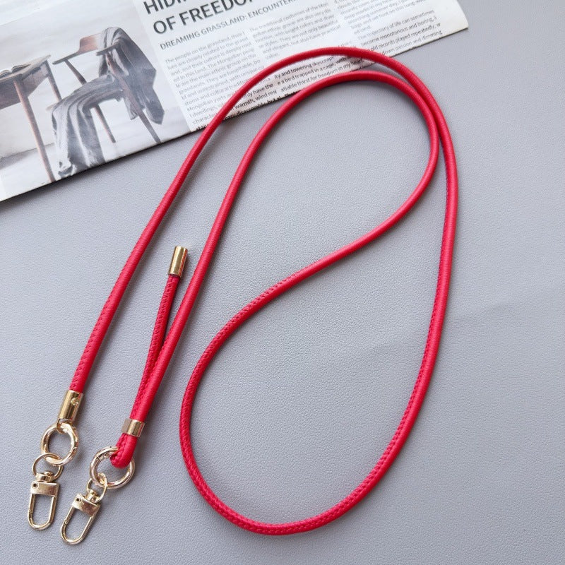 Phone Strap Leather Adjustable Length With Dual Metal Clips