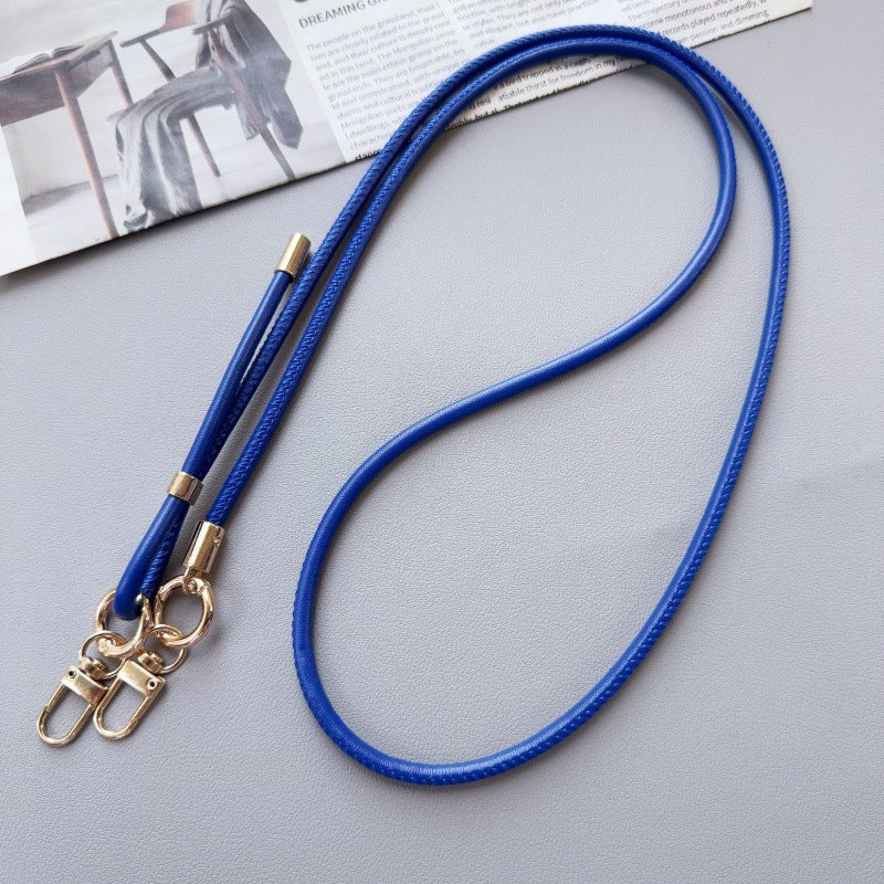Phone Strap Leather Adjustable Length With Dual Metal Clips