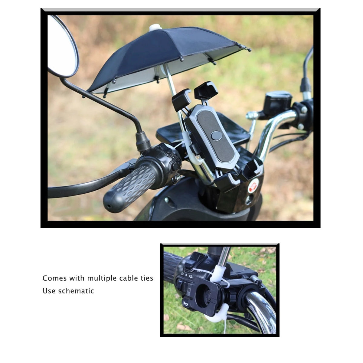 Phone Umbrella Water-Repellent UV-Blocking Compact