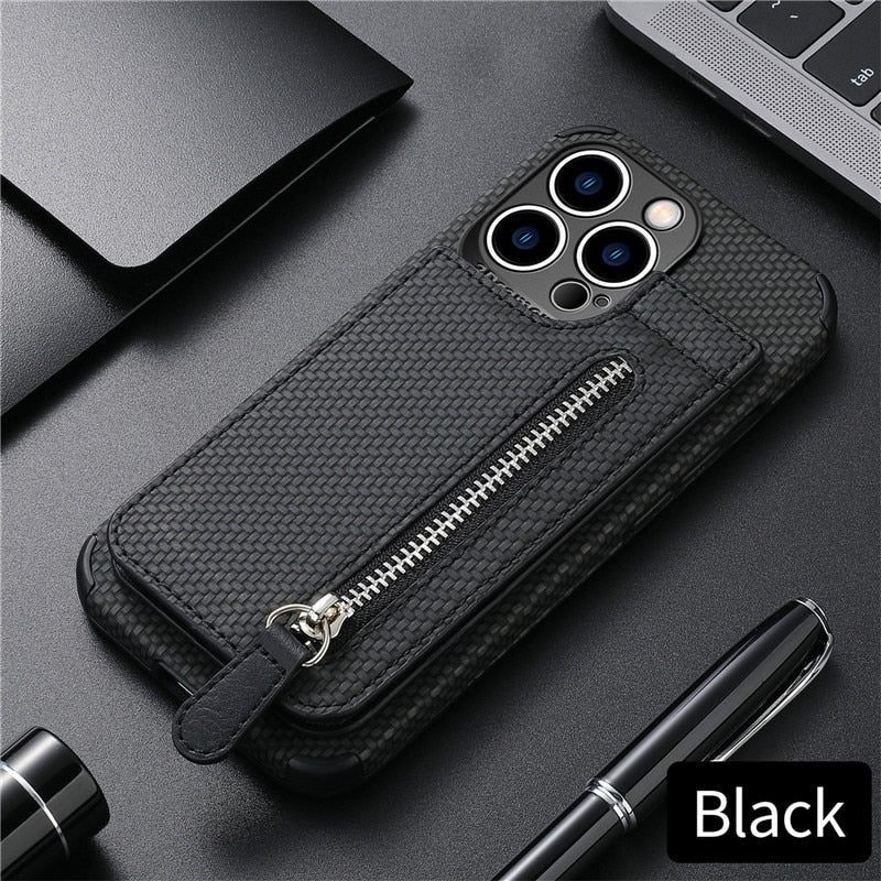 Phone Wallet Case Card Pocket & Kickstand
