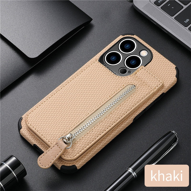 Phone Wallet Case Card Pocket & Kickstand