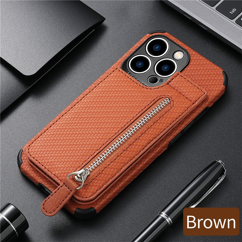Phone Wallet Case Card Pocket & Kickstand