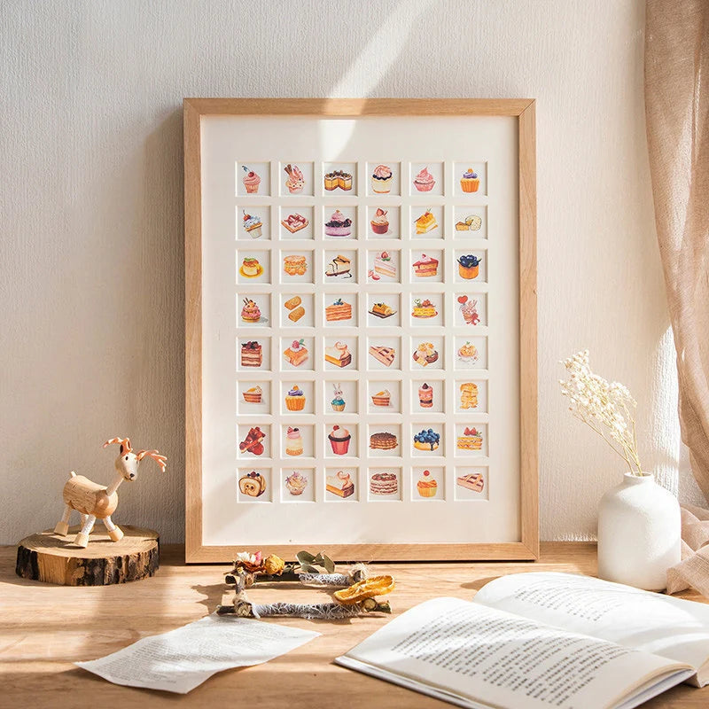 Photo Collage Frame Multi-Compartment Wall-Mounted Wood Finish