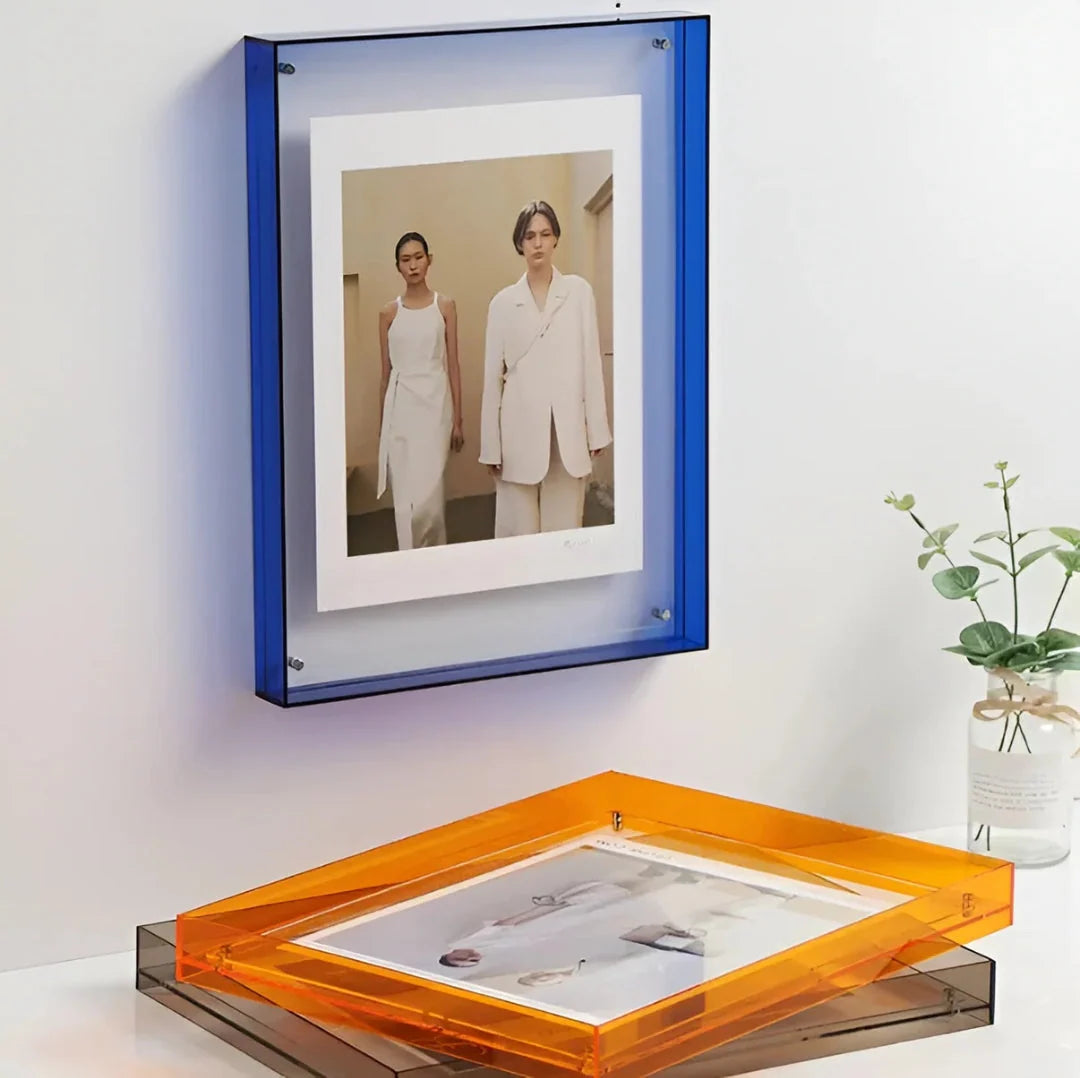 Photo Frame Acrylic Floating Desk & Wall Display
