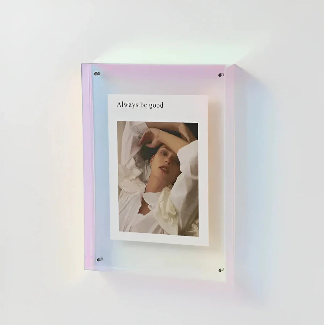 Photo Frame Acrylic Floating Desk & Wall Display