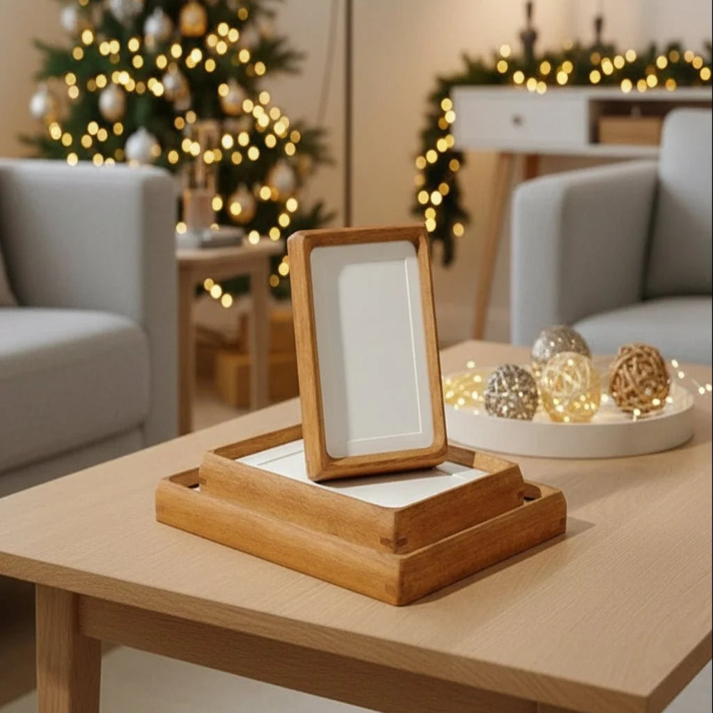 Photo Frame Handcrafted Wood Rounded Corners Mortise-And-Tenon Joinery