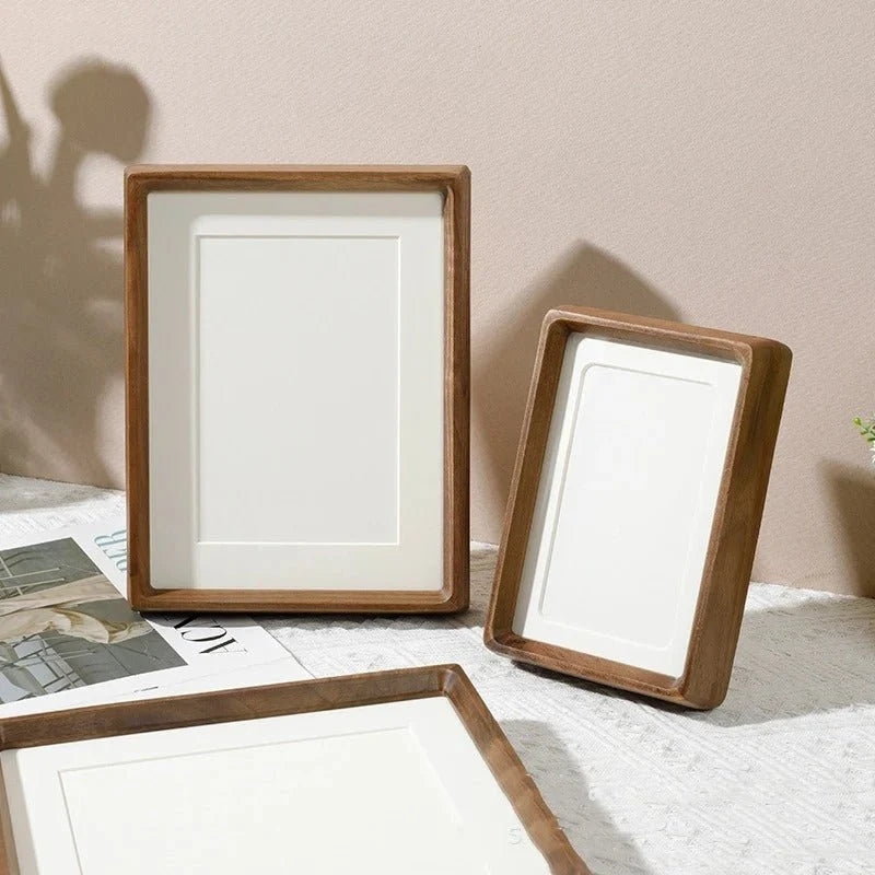 Photo Frame Handcrafted Wood Rounded Corners Mortise-And-Tenon Joinery