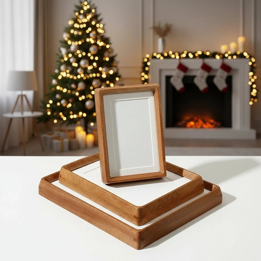 Photo Frame Handcrafted Wood Rounded Corners Mortise-And-Tenon Joinery