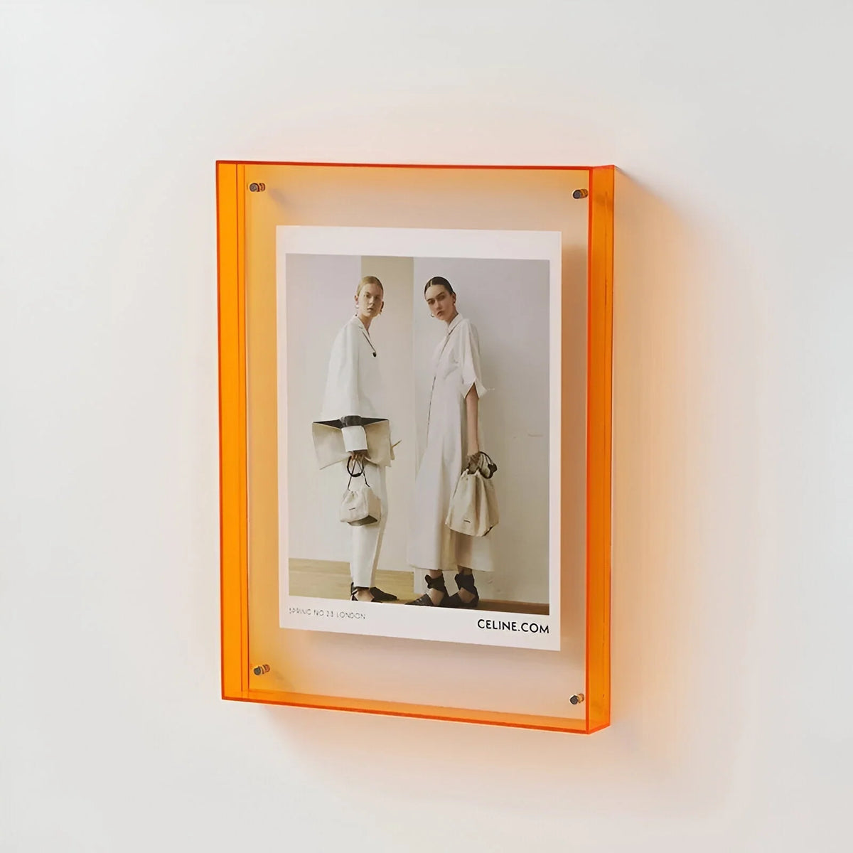 Photo Frame Transparent Acrylic Freestanding or Wall-Mounted