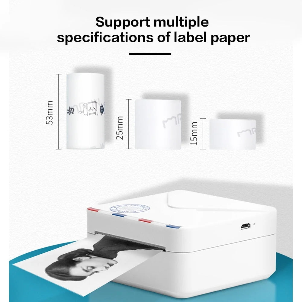Photo Printer Portable Bluetooth Thermal Printing