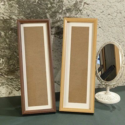 Picture Frame Wooden Glass Front Long Format 15 × 42 cm