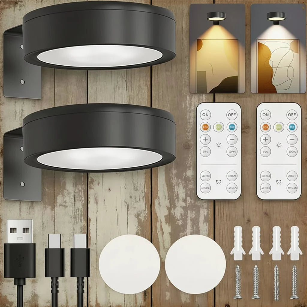 Picture Light Rechargeable LED Remote Control Three Color Temperatures