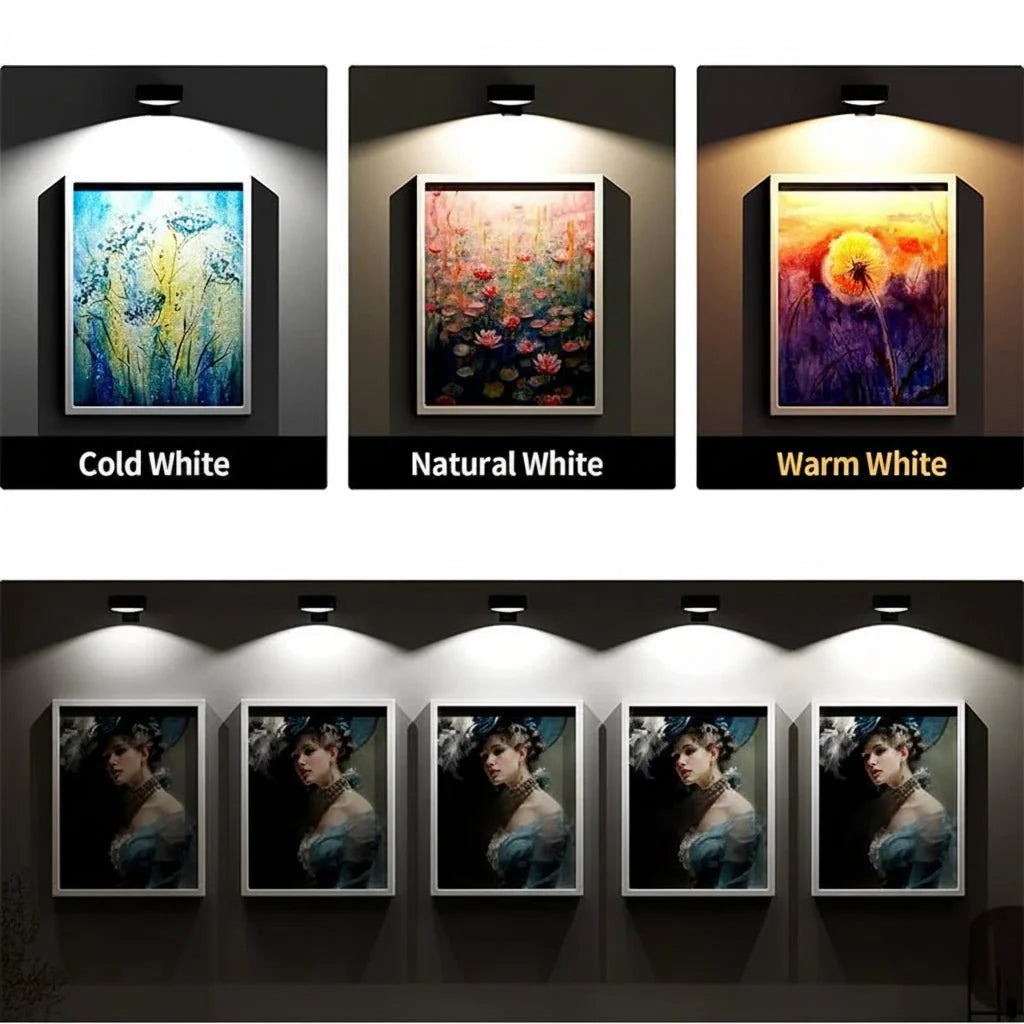 Picture Light Rechargeable LED Remote Control Three Color Temperatures