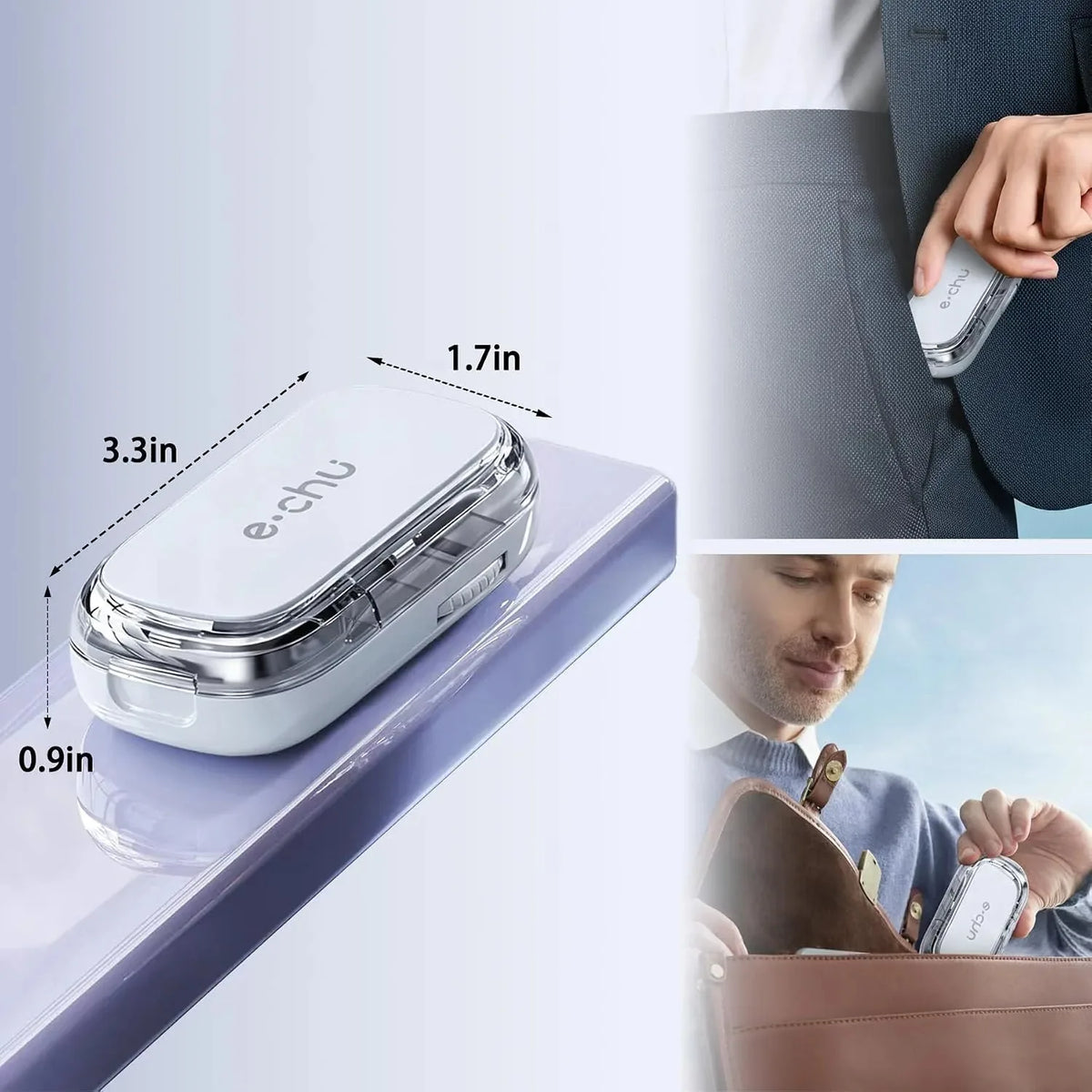 Pill Cutter Adjustable Alignment Stainless Steel Blade with Storage Compartments