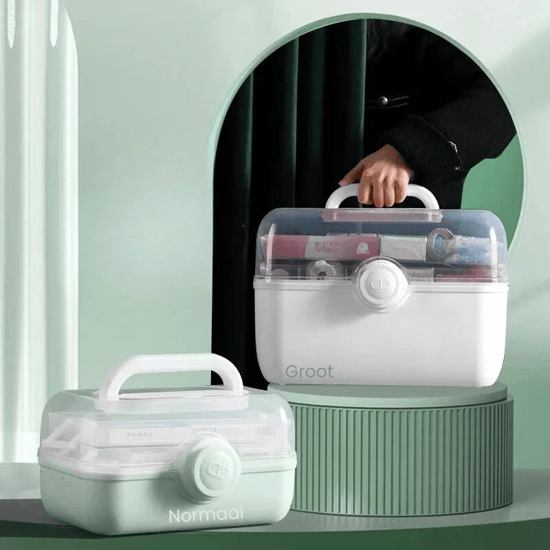 Pill Organizer Secure Latch Compact Travel Storage