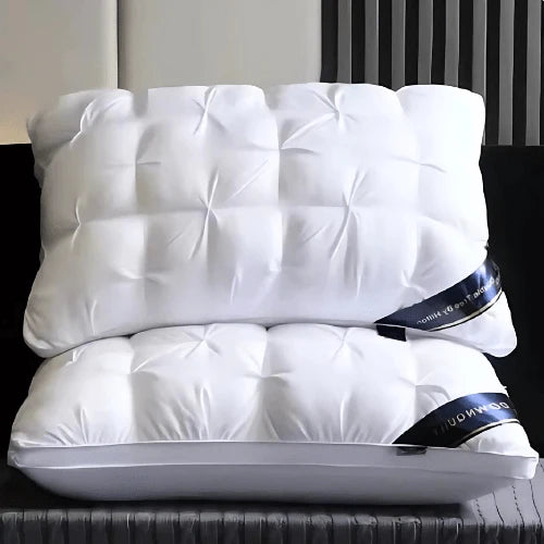Pillow 100% Goose Down Breathable Hypoallergenic Machine Washable