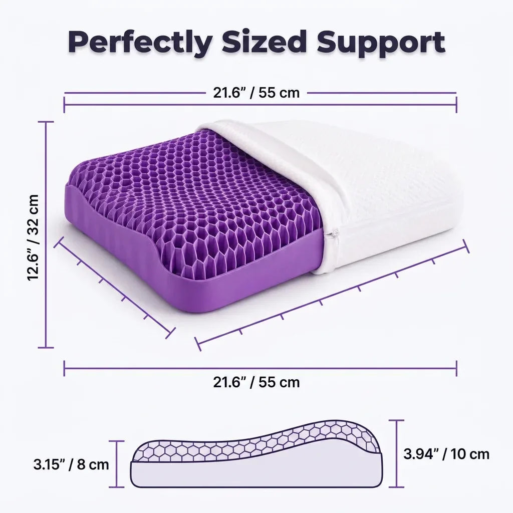 Pillow TPE Honeycomb Grid Cooling Neck Support