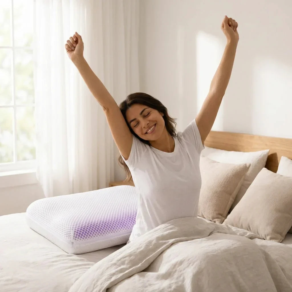 Pillow TPE Honeycomb Grid Cooling Neck Support