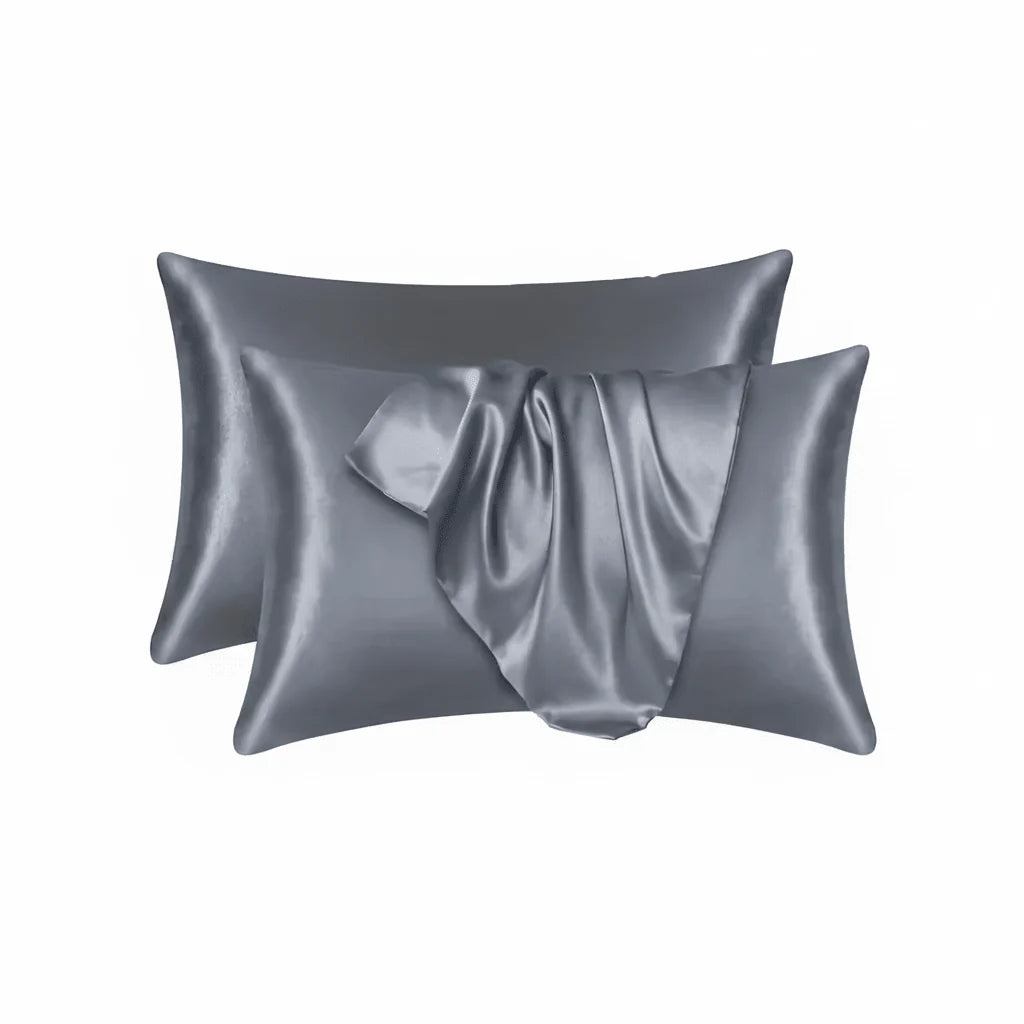 Pillowcase Silk-Like Polyester Breathable Concealed Zipper