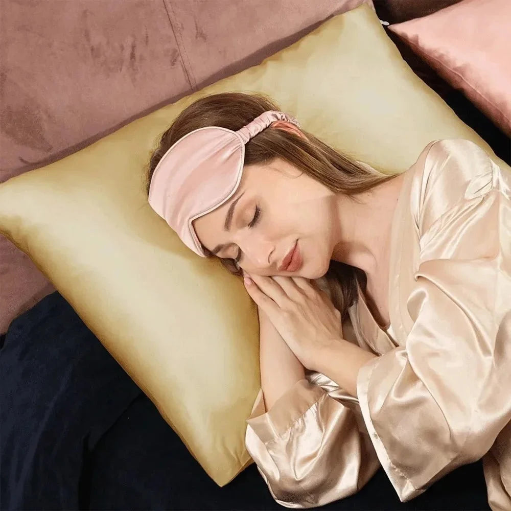 Pillowcase Silk-Like Polyester Breathable Concealed Zipper