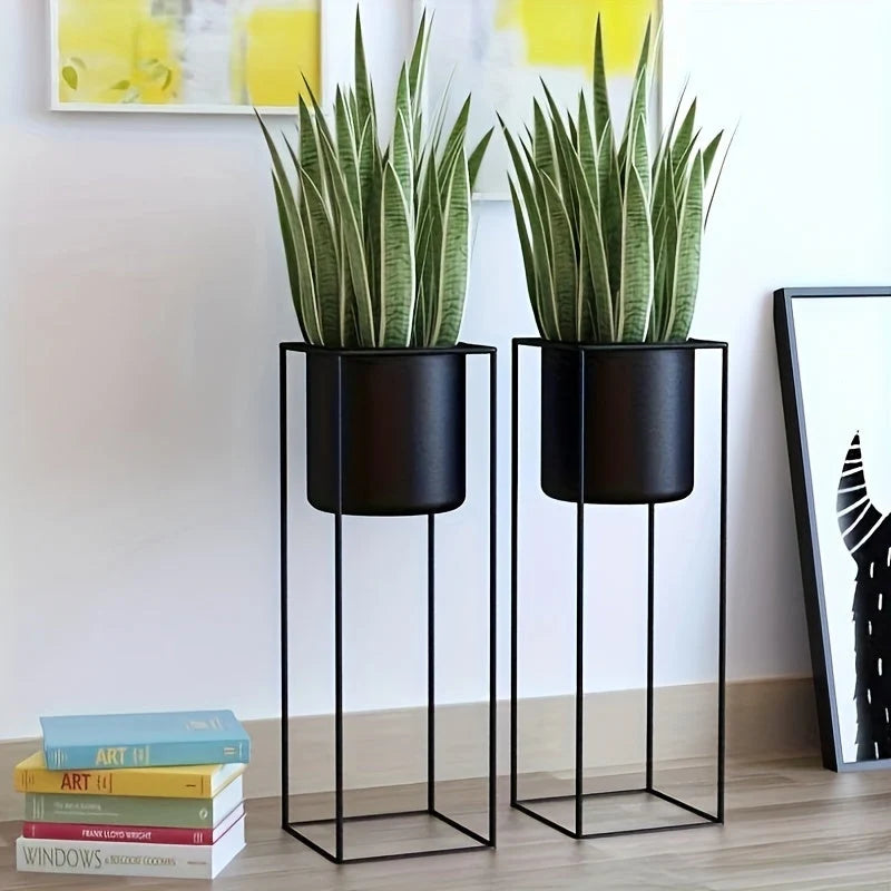 Plant Stand Powder-Coated Steel Open Frame & Non-Marking Feet