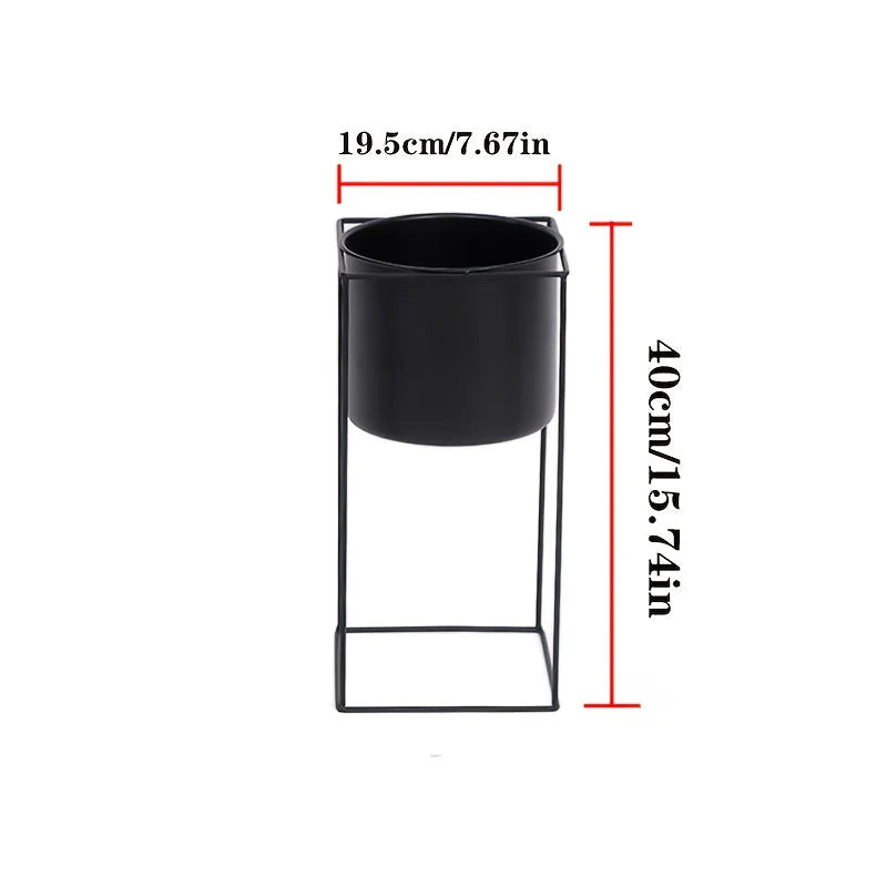 Plant Stand Powder-Coated Steel Open Frame & Non-Marking Feet