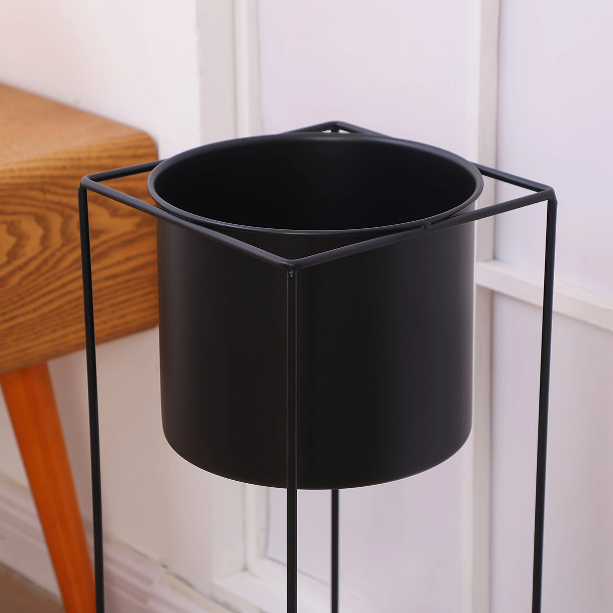 Plant Stand Powder-Coated Steel Open Frame & Non-Marking Feet