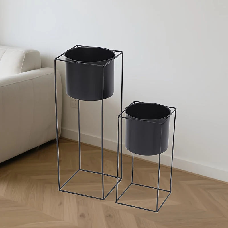 Plant Stand Powder-Coated Steel Open Frame & Non-Marking Feet