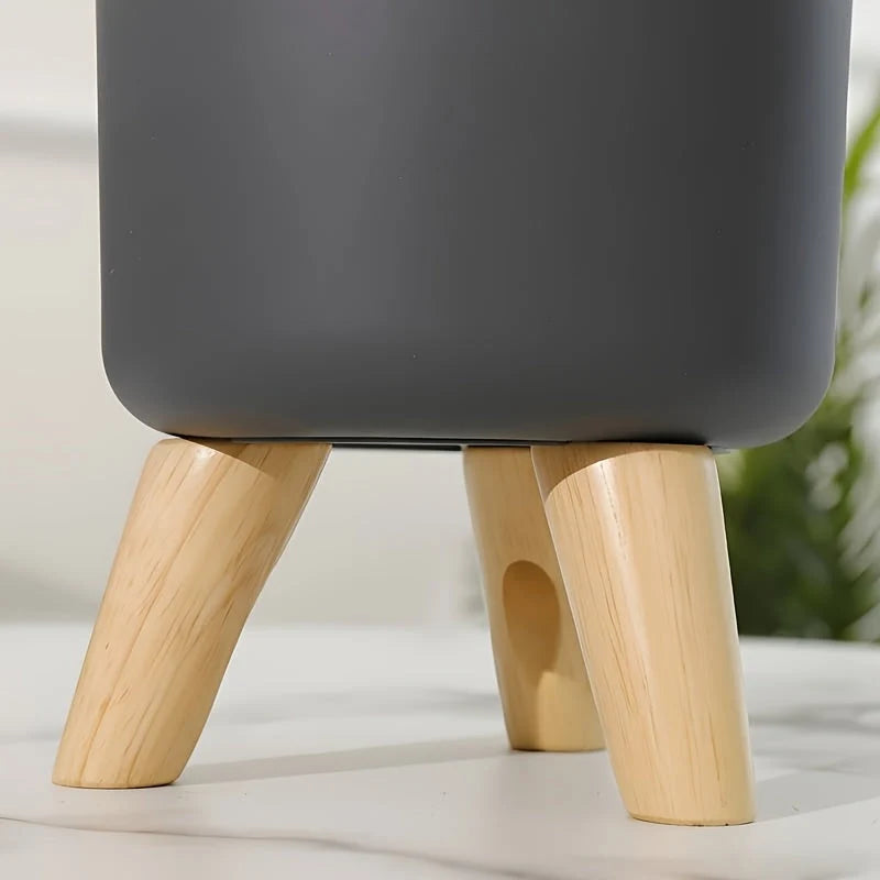 Planter Pot Matte Finish & Solid Wood Legs