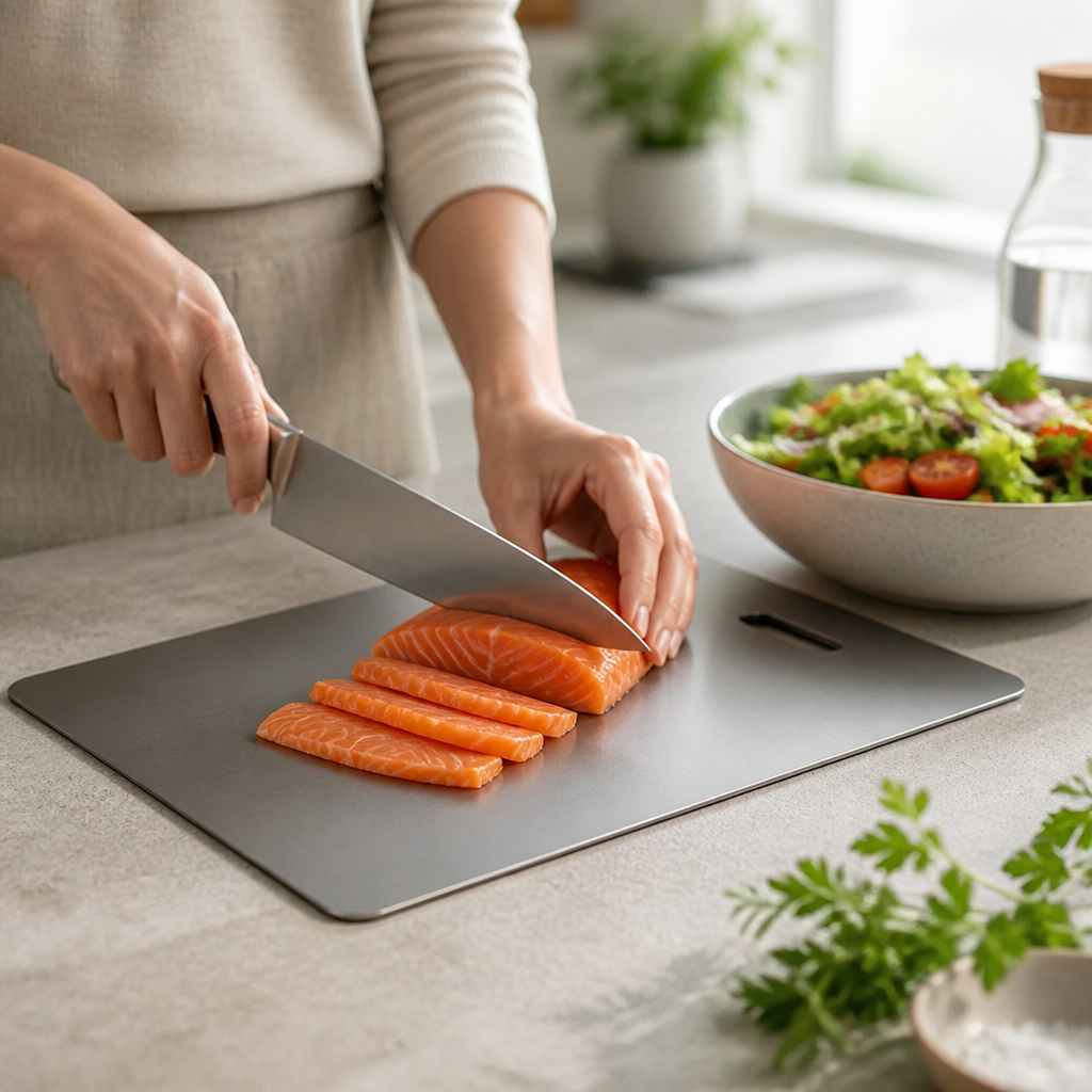 Plastic-Free Titanium Dishwasher-Safe Cutting Board