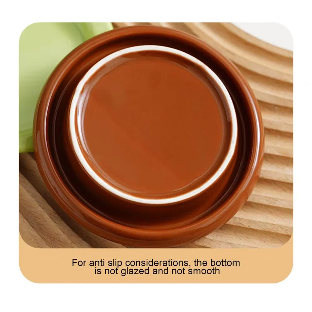Plate Set Ceramic Hamburger-Shaped 6-Piece