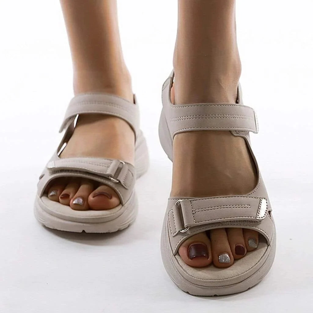 Platform Sandals Adjustable Straps & Supportive Footbed