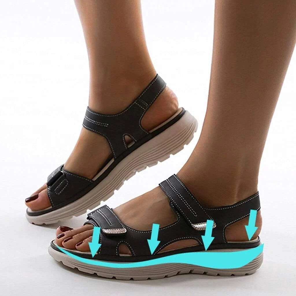 Platform Sandals Adjustable Straps & Supportive Footbed