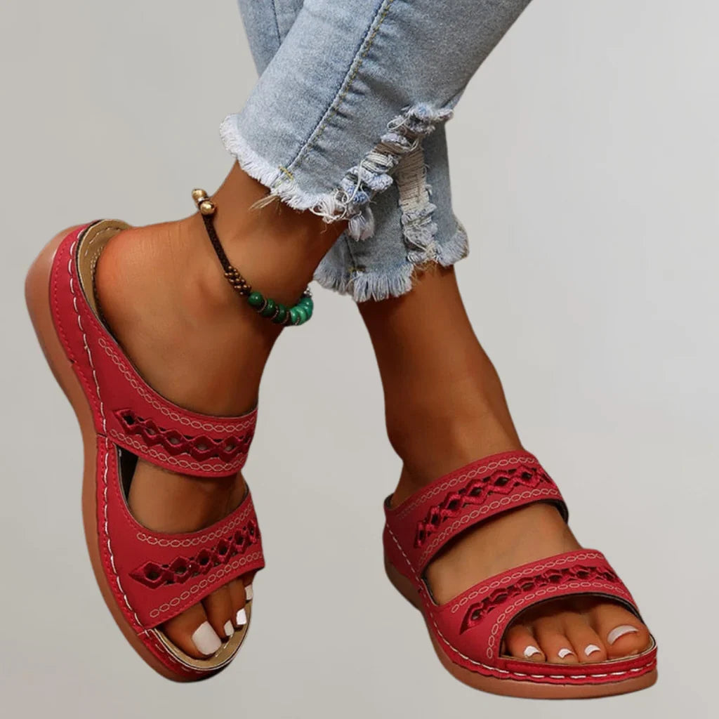 Platform Sandals Arch-Contouring Footbed Adjustable Straps Ventilated
