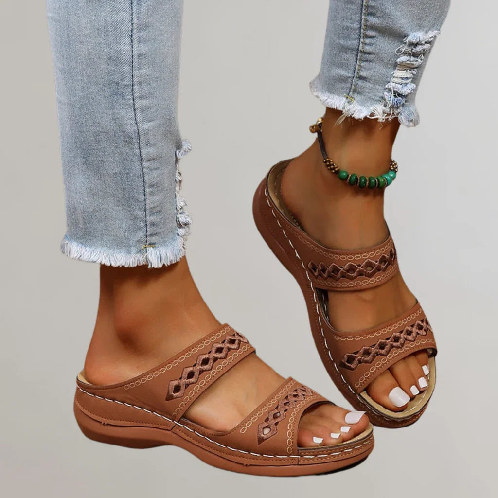 Platform Sandals Arch-Contouring Footbed Adjustable Straps Ventilated