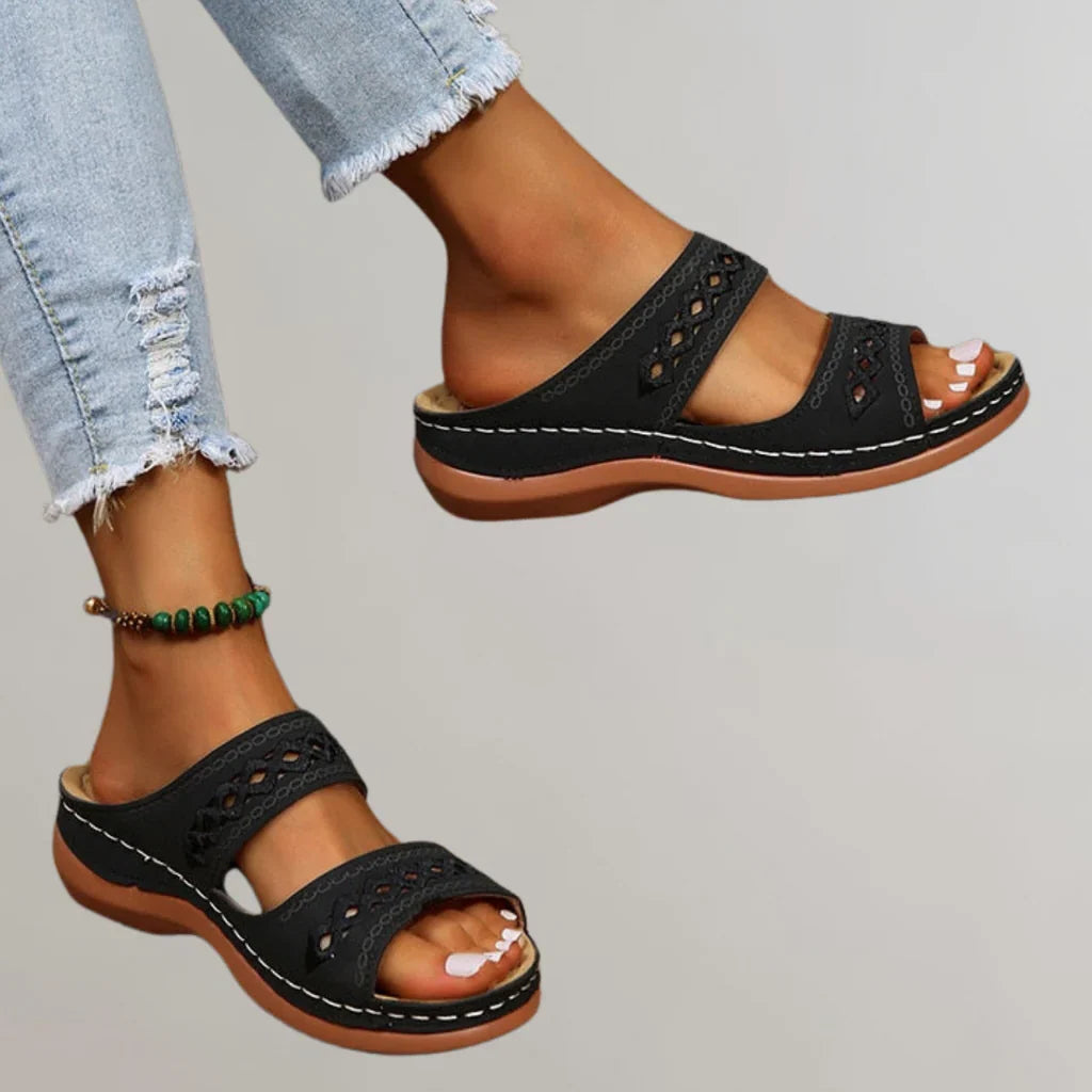 Platform Sandals Arch-Contouring Footbed Adjustable Straps Ventilated