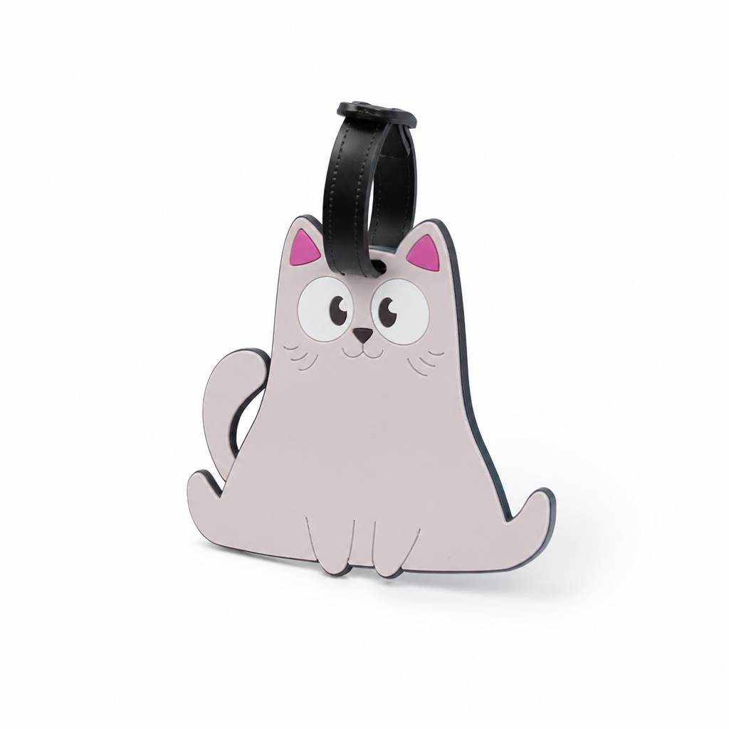 Playful Cat Luggage Tag (Writable Back)