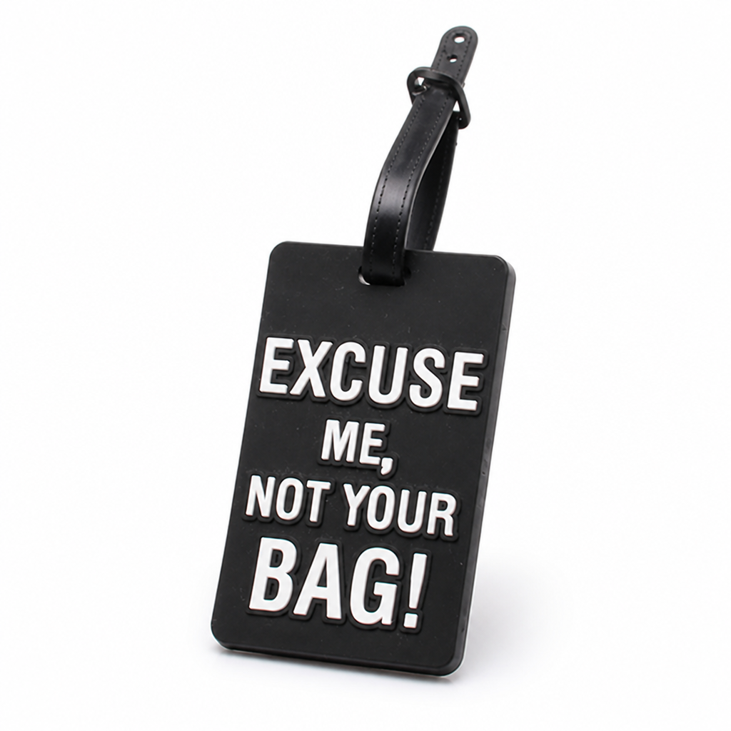 Playful Phrase Silicone Luggage Tag