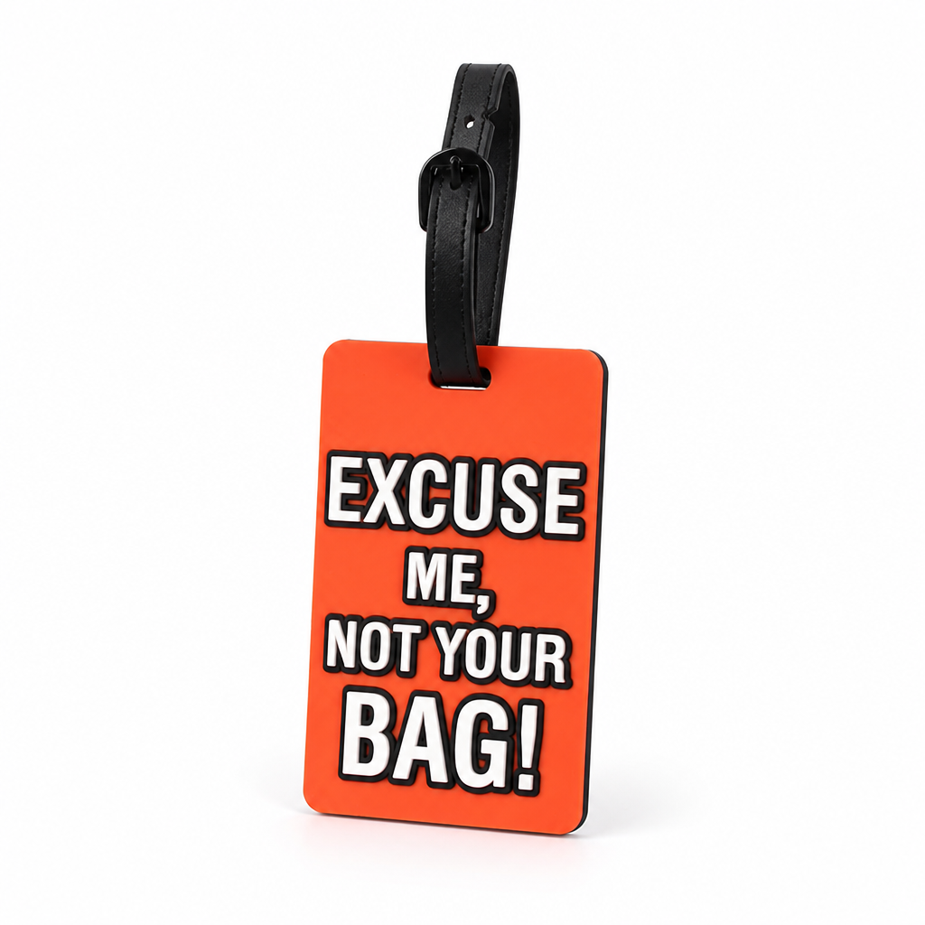 Playful Phrase Silicone Luggage Tag