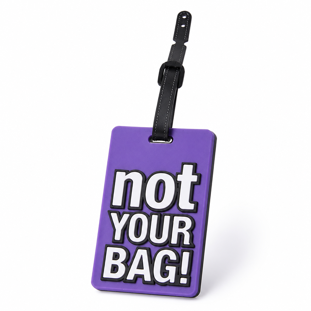 Playful Phrase Silicone Luggage Tag