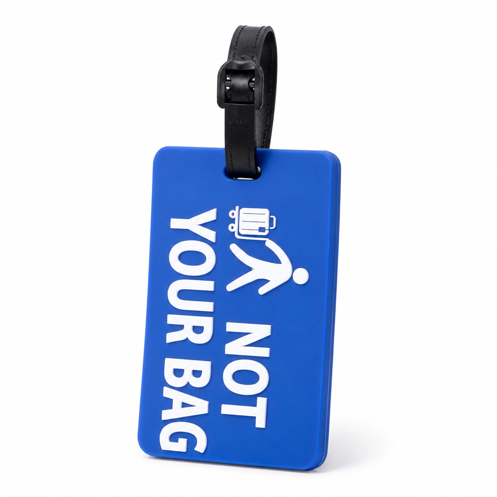 Playful Phrase Silicone Luggage Tag