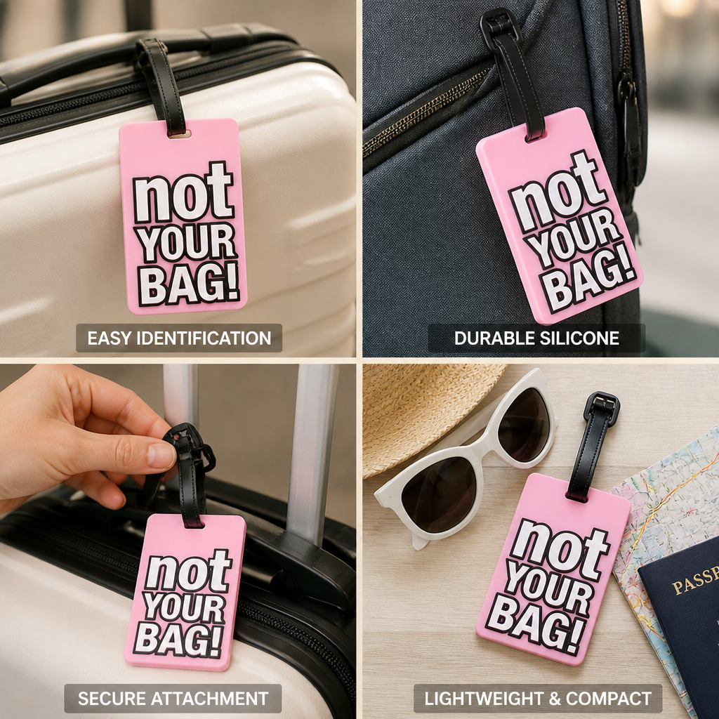 Playful Phrase Silicone Luggage Tag