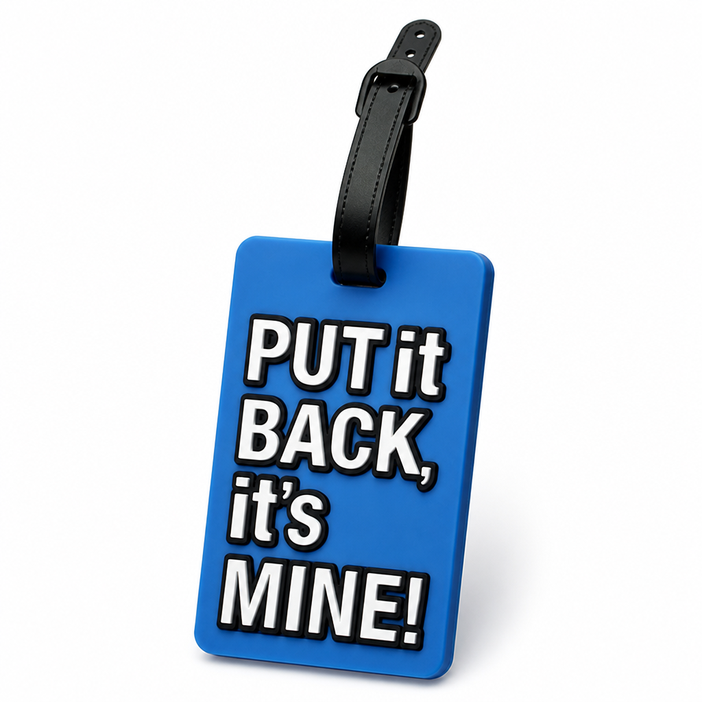 Playful Phrase Silicone Luggage Tag