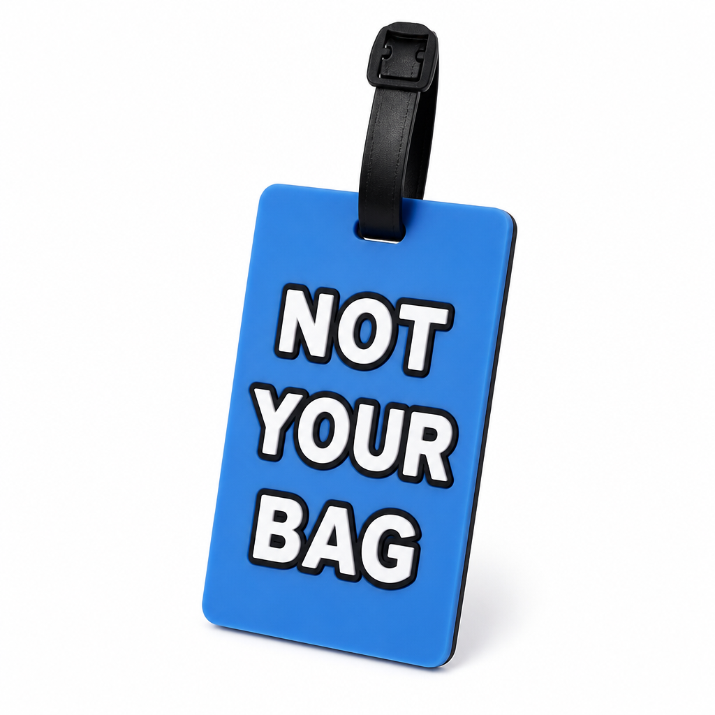 Playful Phrase Silicone Luggage Tag