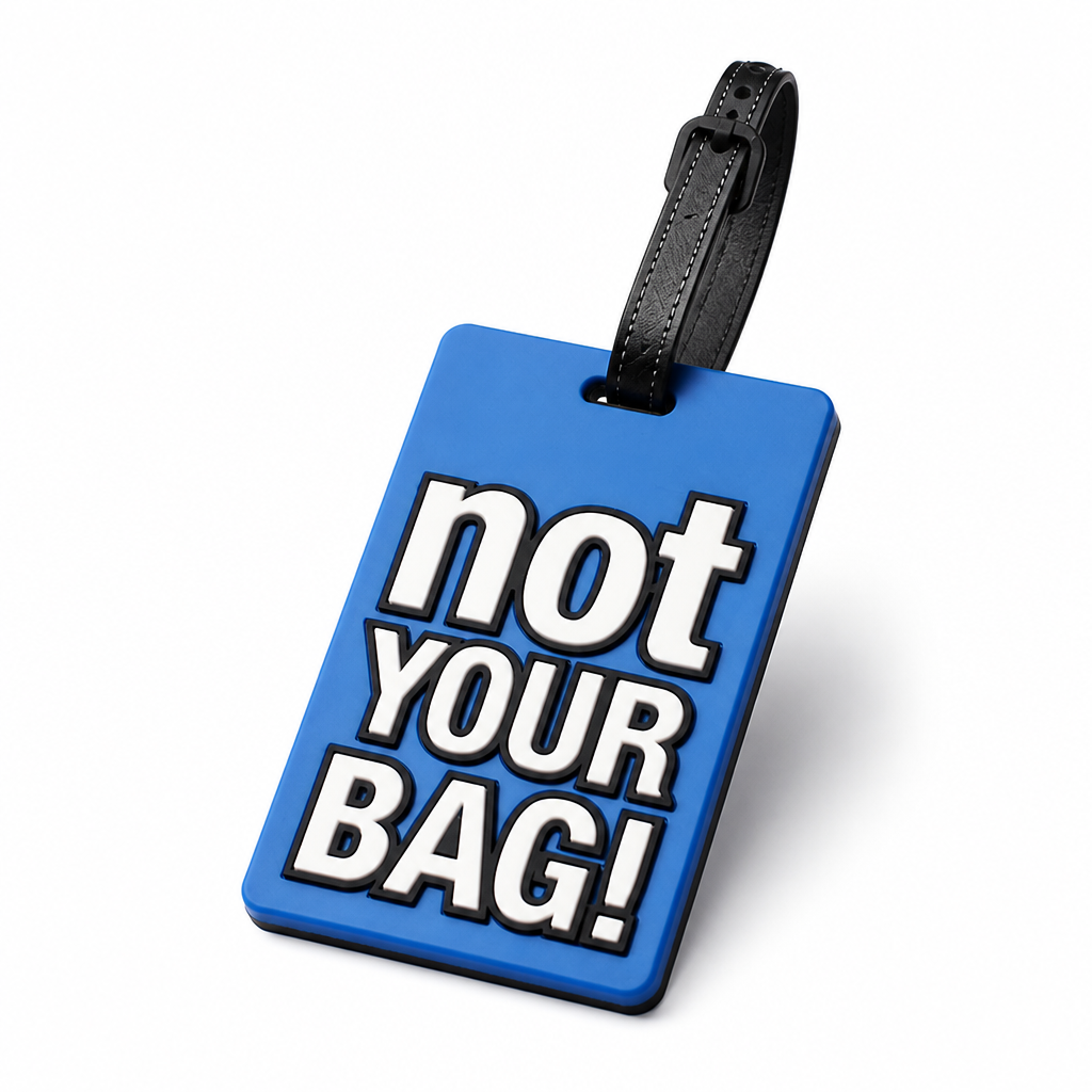 Playful Phrase Silicone Luggage Tag