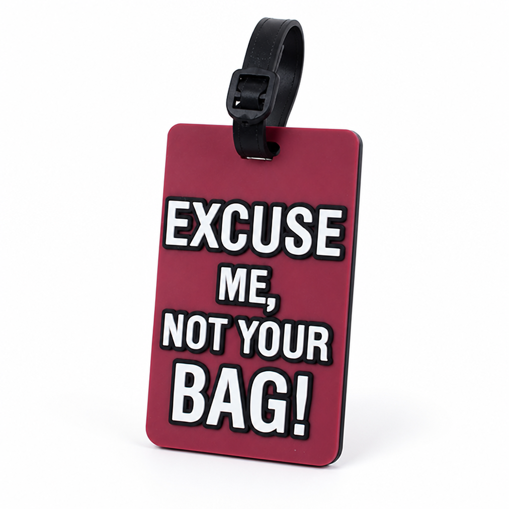 Playful Phrase Silicone Luggage Tag