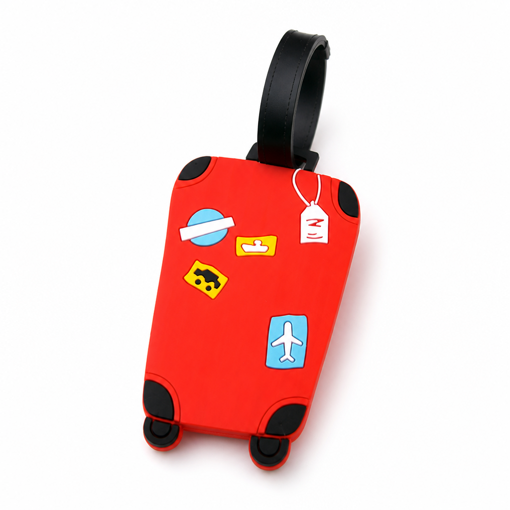 Playful Silicone Luggage Tag (Clear ID Window)