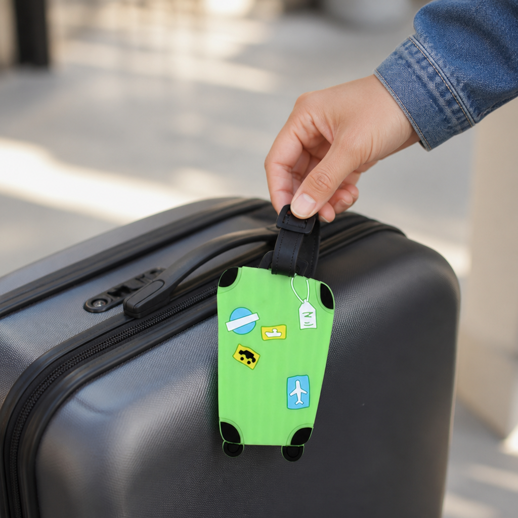 Playful Silicone Luggage Tag (Clear ID Window)