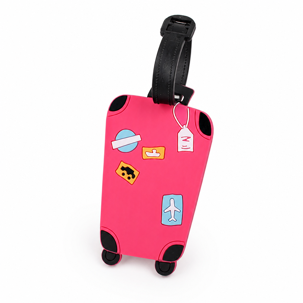 Playful Silicone Luggage Tag (Clear ID Window)