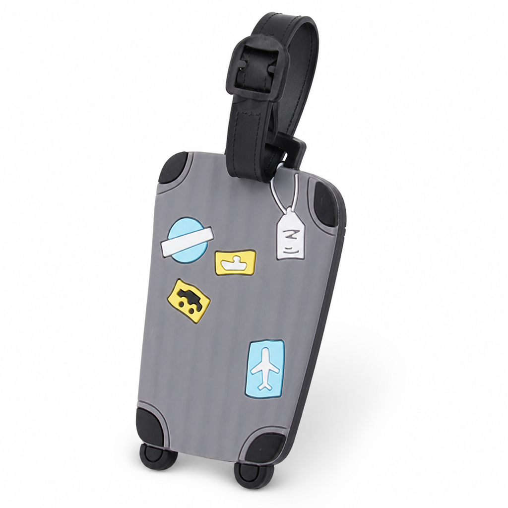 Playful Silicone Luggage Tag (Clear ID Window)